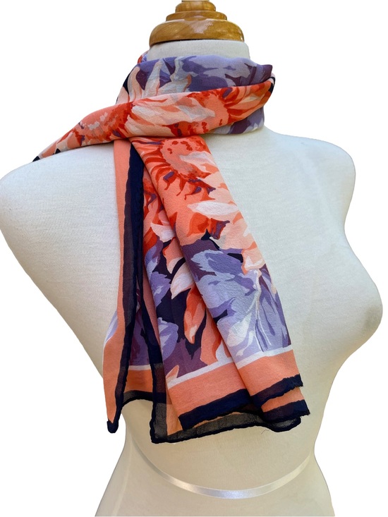 Holt Renfrew Accessories - Vintage 80s Holt Renfrew Silk Scarf Made in Italy Floral